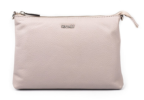 Dámská kožená crossbody kabelka A6B Taupe