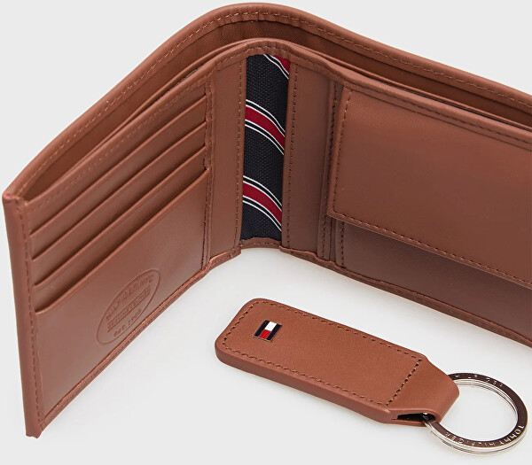 Pánská kožená sada - peněženka a klíčenka Gifting AM0AM07931GVI