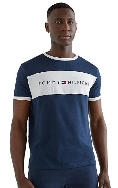 T-shirt da uomo Tommy Original Cn Ss Tee Logo Flag UM0UM01170 -416 Navy Blazer