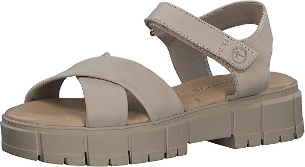 SLEVA - Dámské kožené sandály