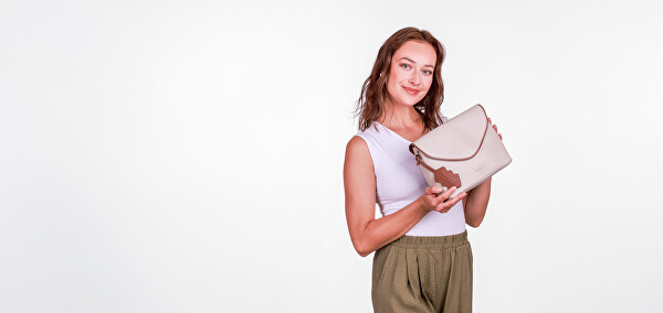 Dámská crossbody kabelka Byrsa E Creme
