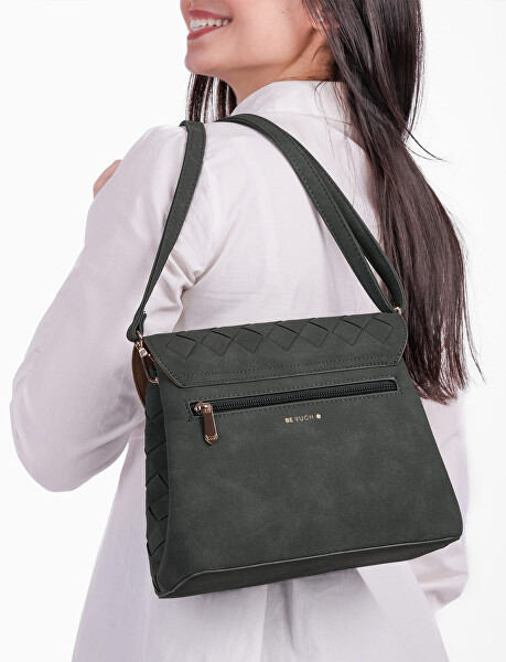 Dámská crossbody kabelka Byrsa Intrecciato Green