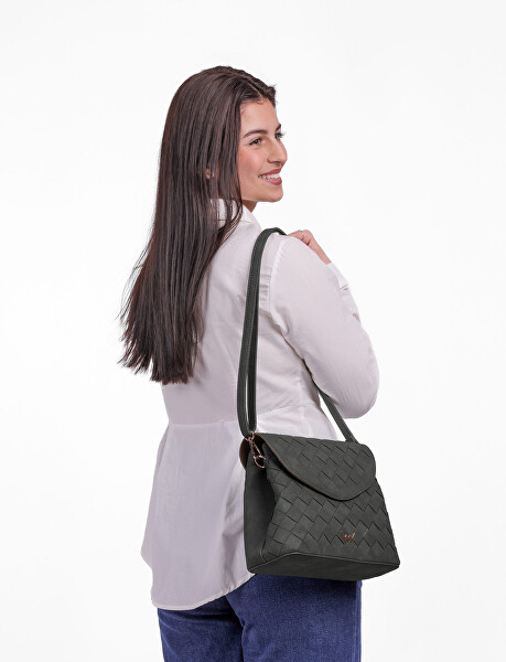 Dámská crossbody kabelka Byrsa Intrecciato Green