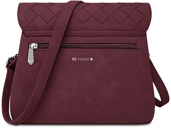 Dámská crossbody kabelka Byrsa Intrecciato Wine Red