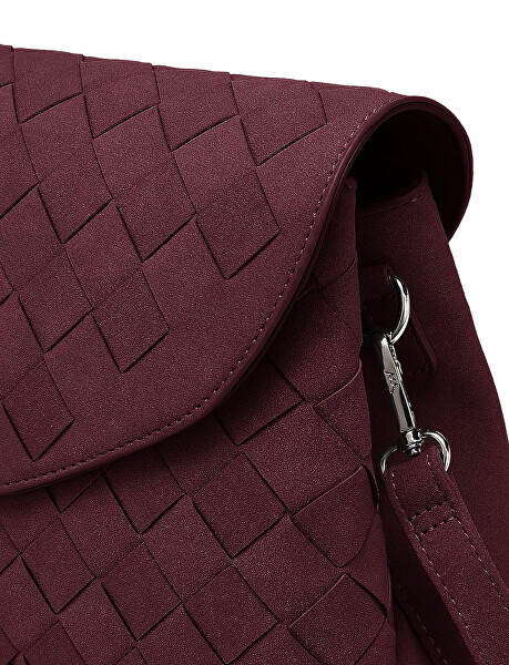 Dámská crossbody kabelka Byrsa Intrecciato Wine Red