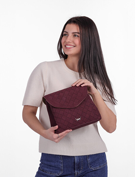 Dámská crossbody kabelka Byrsa Intrecciato Wine Red