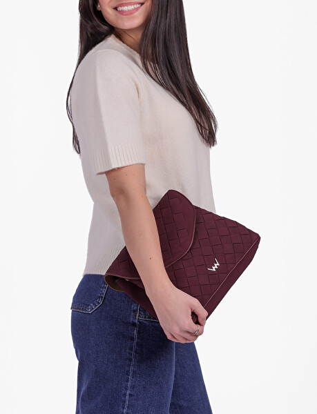 Dámská crossbody kabelka Byrsa Intrecciato Wine Red