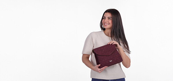 Dámská crossbody kabelka Byrsa Intrecciato Wine Red