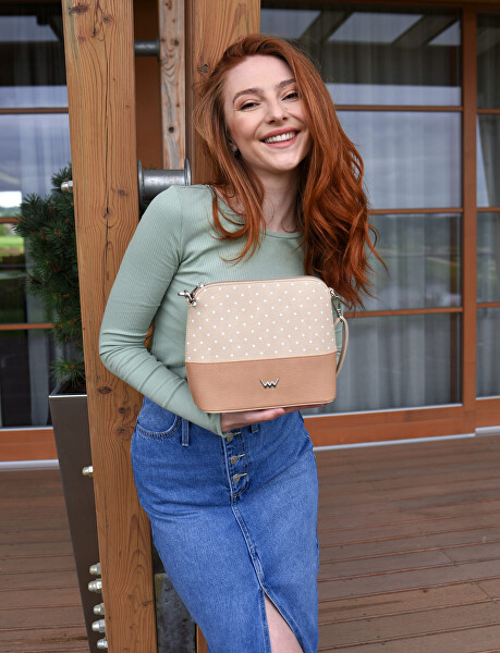 Dámská crossbody kabelka Cara Dotty Creme