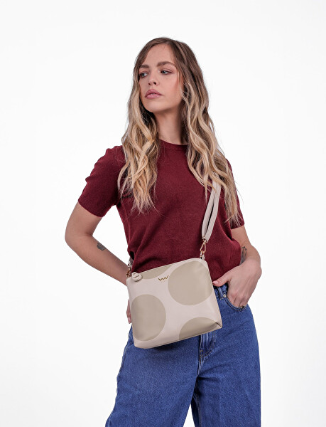 Dámská crossbody kabelka Coalie Big Dot Beige