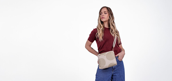 Dámská crossbody kabelka Coalie Big Dot Beige