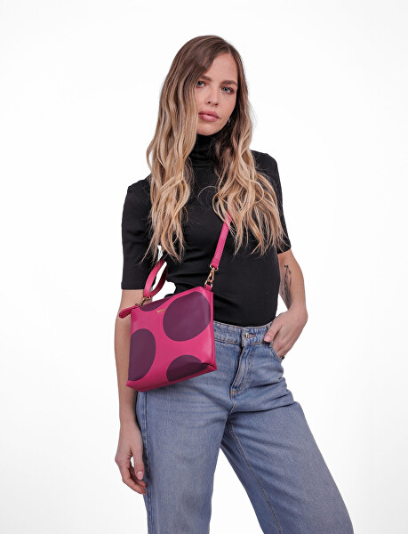 Dámská crossbody kabelka Coalie Big Dot Raspberry