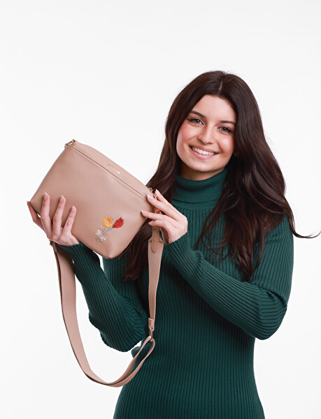 Dámská crossbody kabelka Coalie Flowers Beige