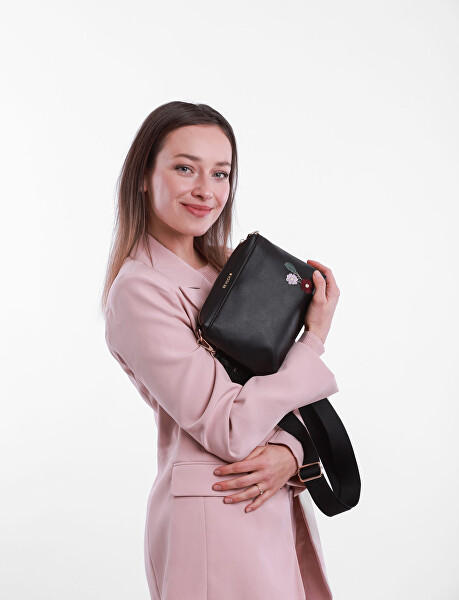 Dámská crossbody kabelka Coalie Flowers Black