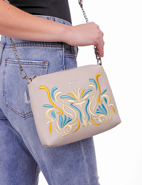 Dámska crossbody kabelka Coalie Ornament Beige