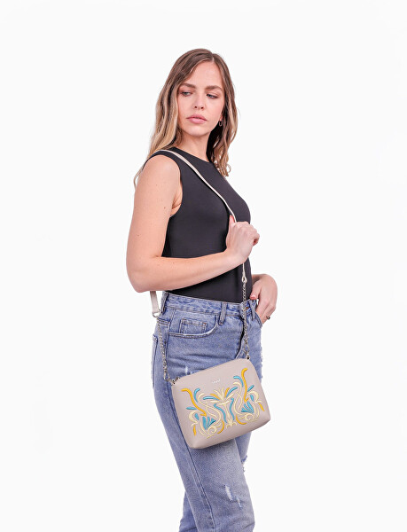 Dámska crossbody kabelka Coalie Ornament Beige