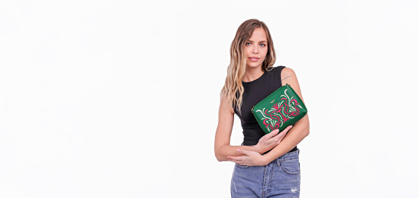 Dámská crossbody kabelka Coalie Ornament Green