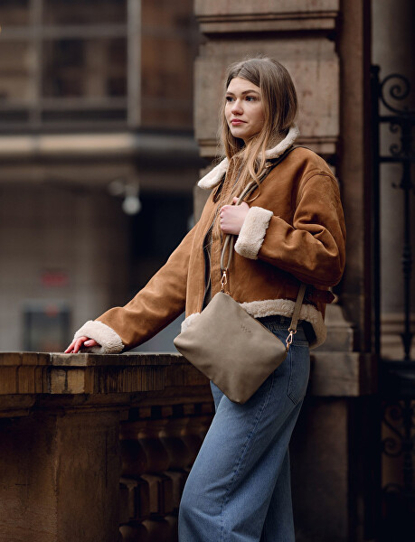 Dámská crossbody kabelka Coalie Suede Beige