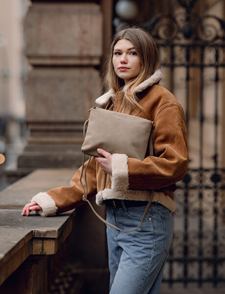 Dámská crossbody kabelka Coalie Suede Beige