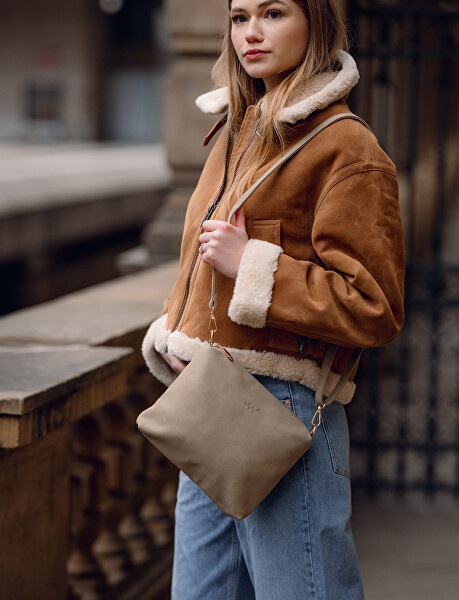 Dámská crossbody kabelka Coalie Suede Beige