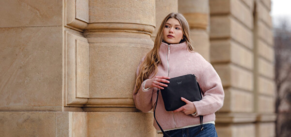 Dámská crossbody kabelka Coalie Suede Black