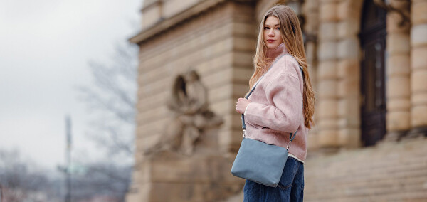 Dámská crossbody kabelka Coalie Suede Blue
