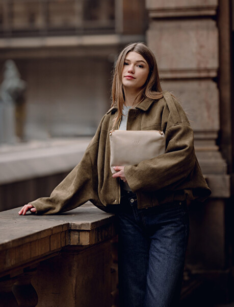 Dámská crossbody kabelka Coalie Suede Creme