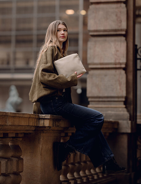 Dámská crossbody kabelka Coalie Suede Creme