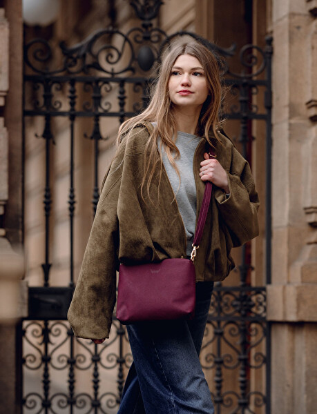 Dámská crossbody kabelka Coalie Suede Wine