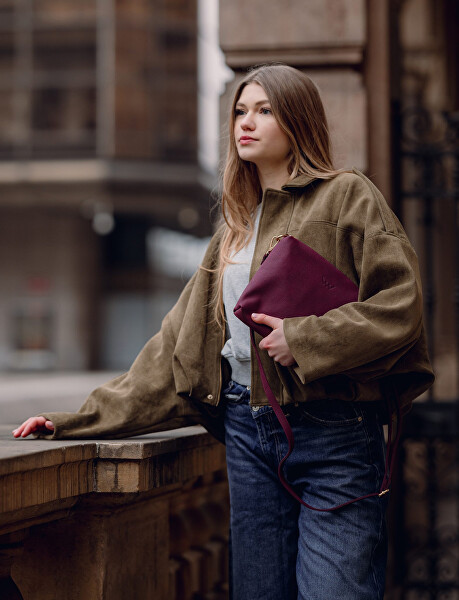 Dámská crossbody kabelka Coalie Suede Wine