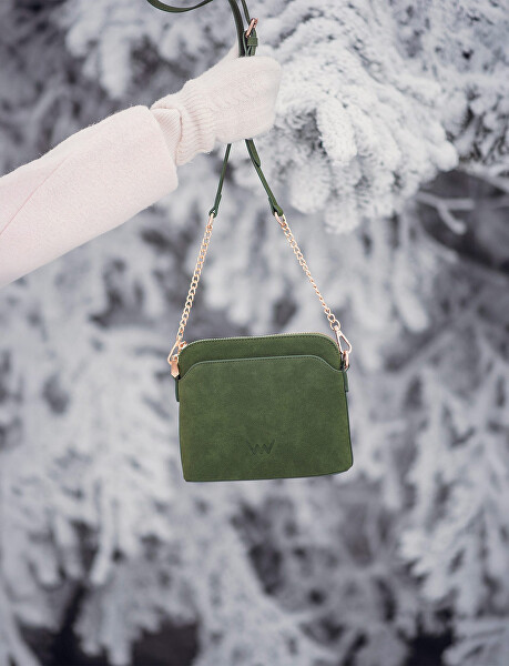 Dámska crossbody kabelka Fossy Mini Suede Green