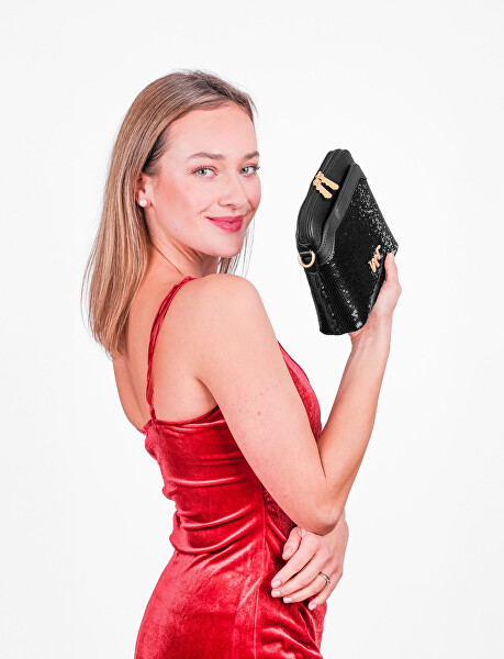Dámská crossbody kabelka Fossy Sequin Mini Black