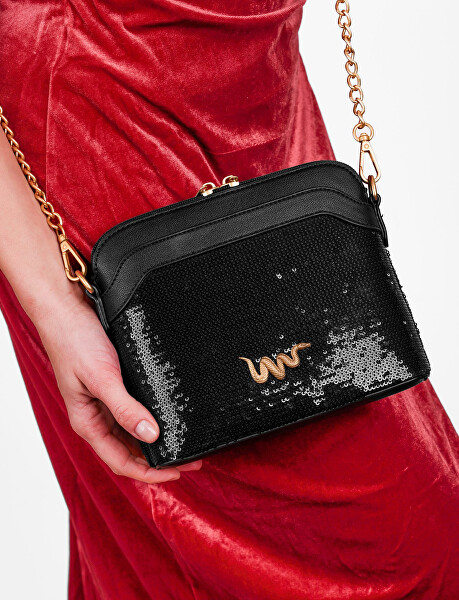 Dámská crossbody kabelka Fossy Sequin Mini Black