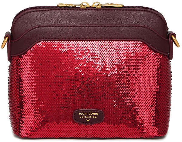 Dámská crossbody kabelka Fossy Sequin Mini Wine