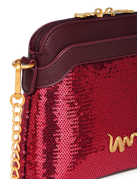 Dámská crossbody kabelka Fossy Sequin Mini Wine