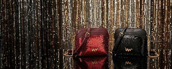Dámská crossbody kabelka Fossy Sequin Mini Black