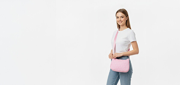 Dámská crossbody kabelka Liva Dotty Beige Banana Bag