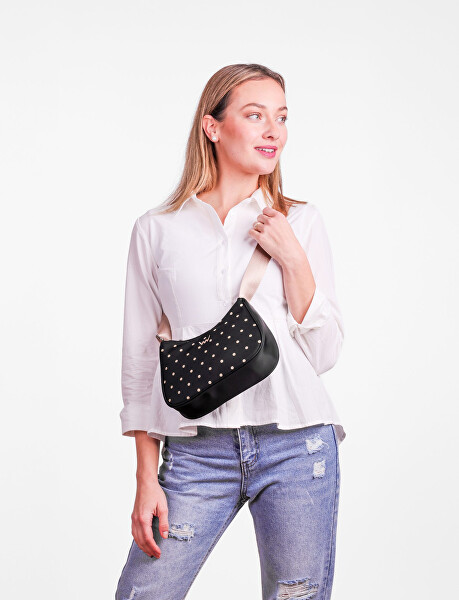 Dámská crossbody kabelka Liva Dotty Black Banana Bag