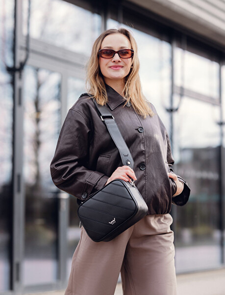 Dámská crossbody kabelka Massimo Striped Black