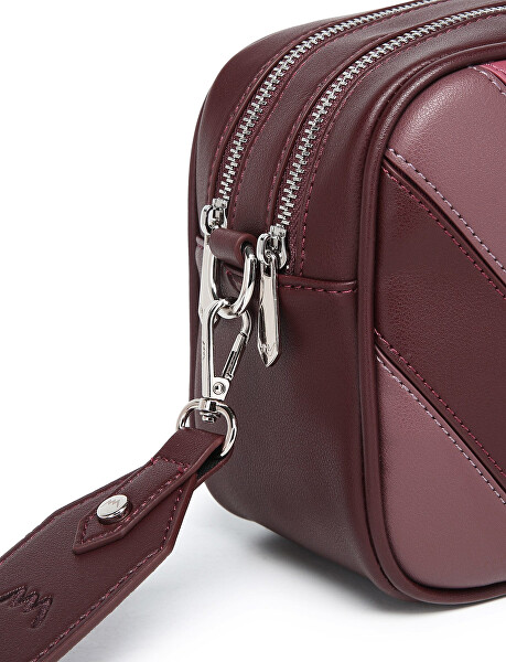 Dámská crossbody kabelka Massimo Striped Dark Wine