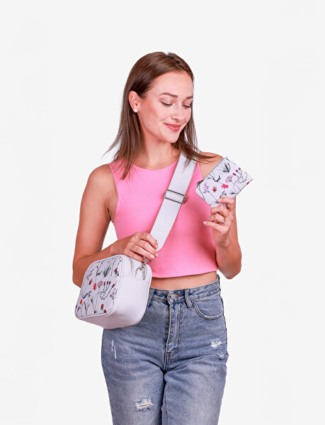 Dámská crossbody kabelka Massimo Wildflowers Grey