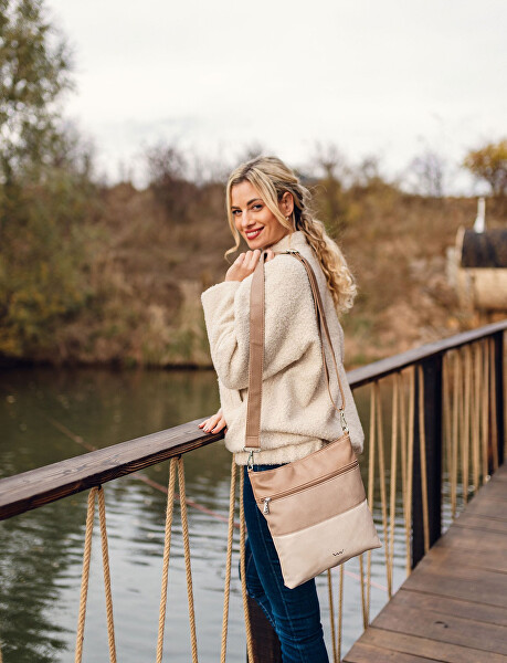 Dámská crossbody kabelka Prisco Creme