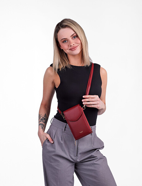 Dámská crossbody peněženka Chanthal Wine
