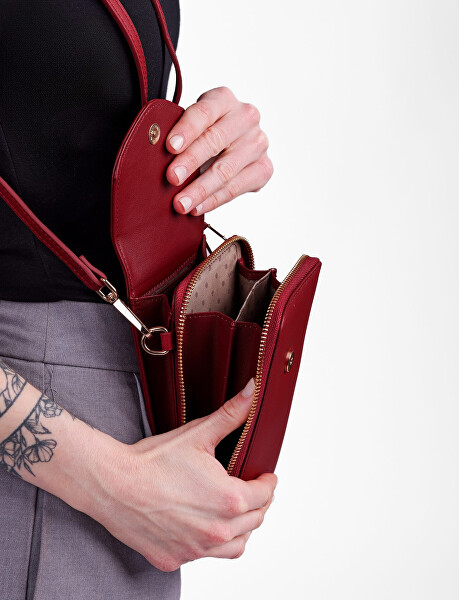 Dámská crossbody peněženka Chanthal Wine