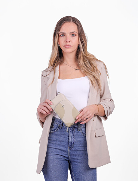 Dámska crossbody peňaženka Rosia Big Dot Beige
