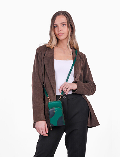 Dámská crossbody peněženka Rosia Big Dot Dark Green