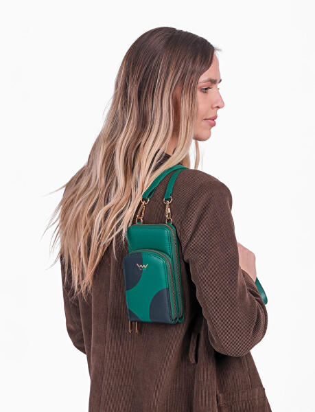 Dámská crossbody peněženka Rosia Big Dot Dark Green