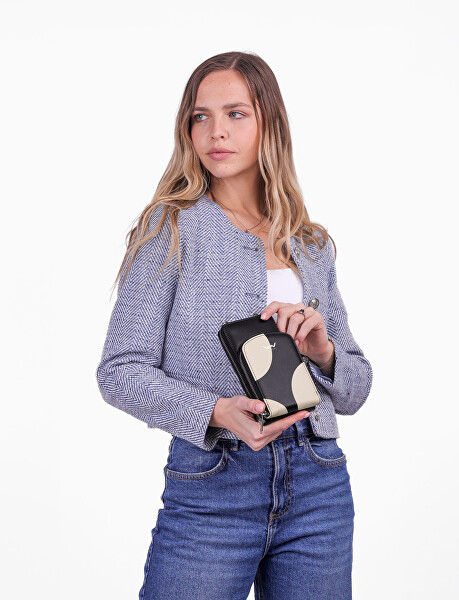 Dámská crossbody peněženka Rosia Big Dot Off White
