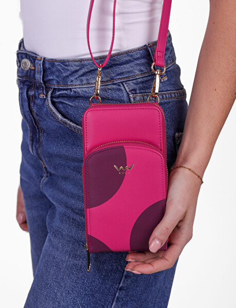 Dámská crossbody peněženka Rosia Big Dot Raspberry