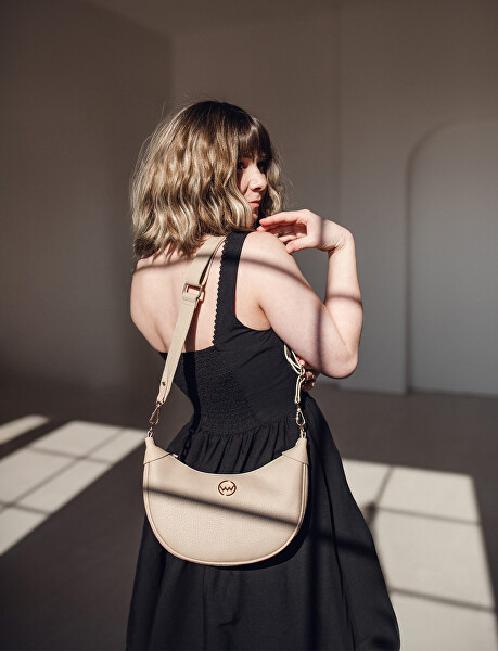 Dámská kabelka Nessa Beige Banana Bag